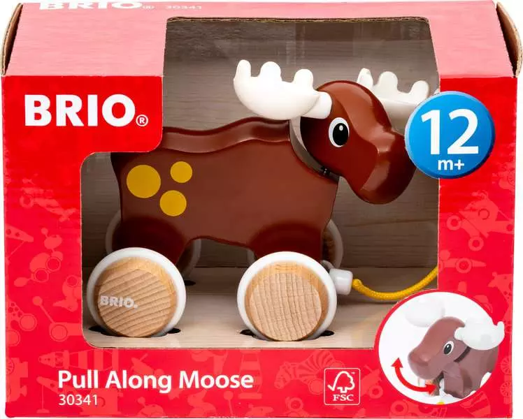 Pull Along Moose - Toddler Toy