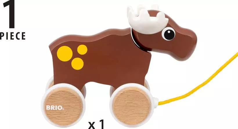 Pull Along Moose - Toddler Toy