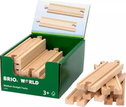 Medium Straight Wooden Train Track, 18 Units in PDQ