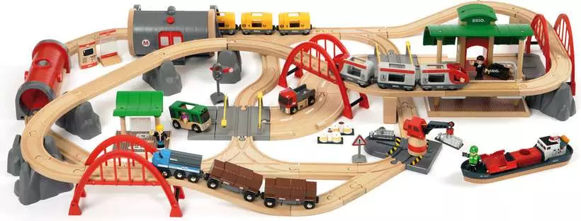 Deluxe Railway Set - Wooden Toy Train Set