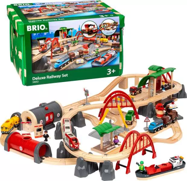 Deluxe Railway Set - Wooden Toy Train Set
