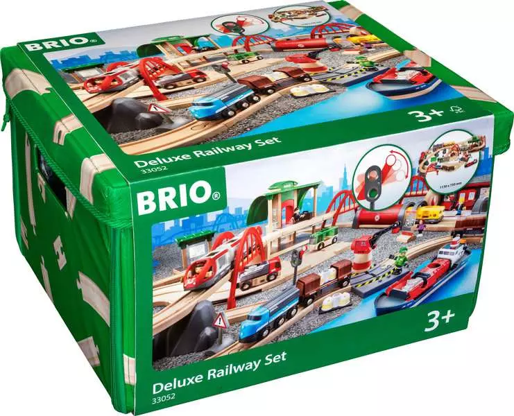 Deluxe Railway Set - Wooden Toy Train Set