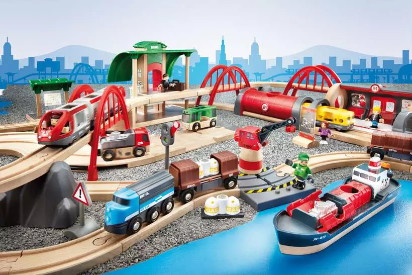 Deluxe Railway Set - Wooden Toy Train Set