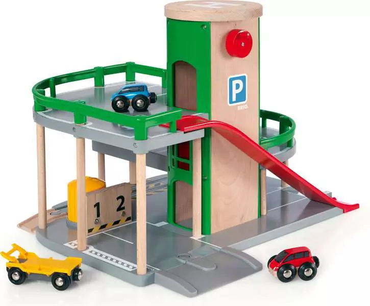 Parking Garage - Railway Accessory with Toy Cars