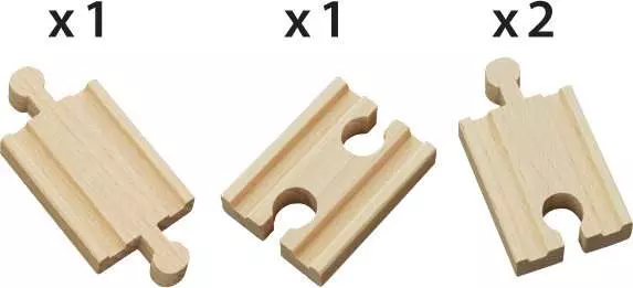 Mini Straight Wooden Train Track