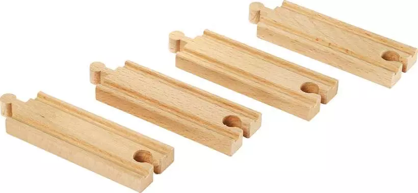 Short Straight Wooden Train Track