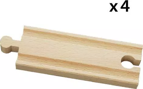 Short Straight Wooden Train Track