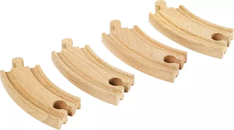 Short Curved Wooden Train Track