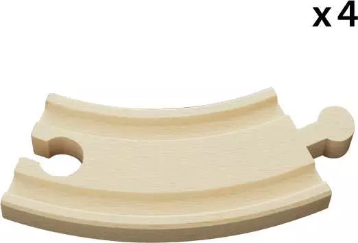 Short Curved Wooden Train Track