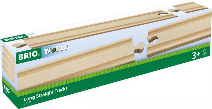 Long Straight Wooden Train Track
