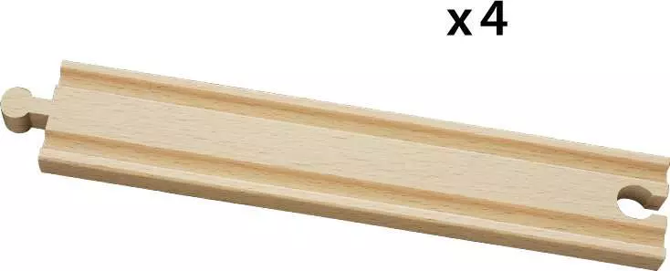 Long Straight Wooden Train Track