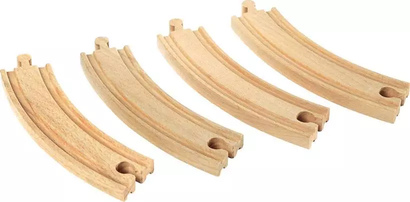 Large Curved Wooden Train Track