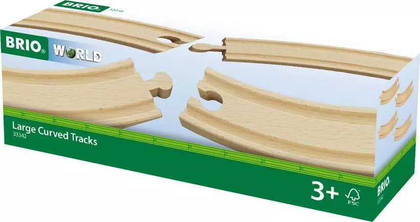 Large Curved Wooden Train Track