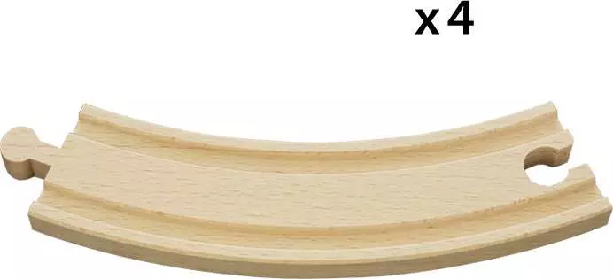 Large Curved Wooden Train Track