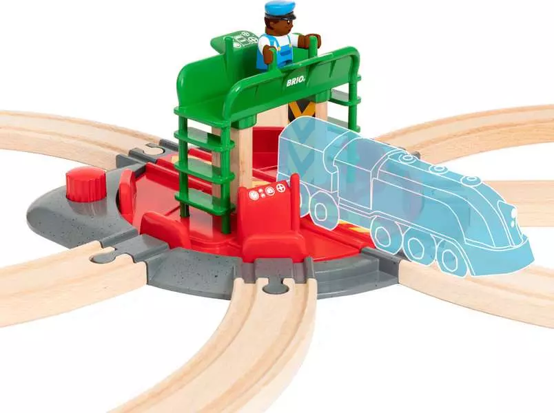 Turntable & Figure - Wooden Train Track