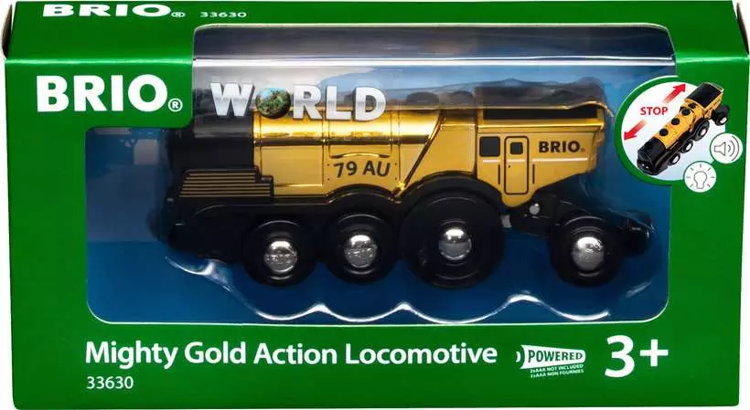 Mighty Gold Action Locomotive - Battery-Powered Toy Train