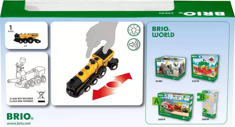 Mighty Gold Action Locomotive - Battery-Powered Toy Train