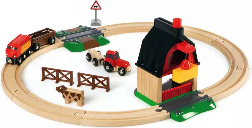 Farm Railway Set - Toy Train Set, 20 Pieces