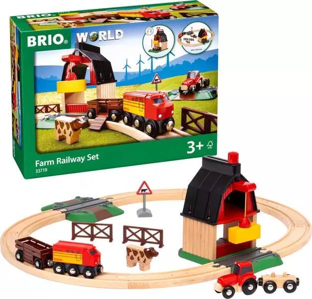 Farm Railway Set - Toy Train Set, 20 Pieces