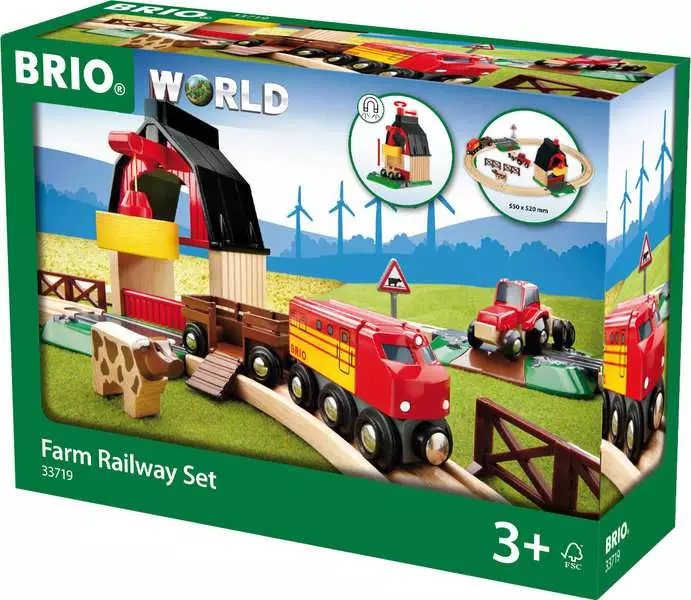 Farm Railway Set - Toy Train Set, 20 Pieces