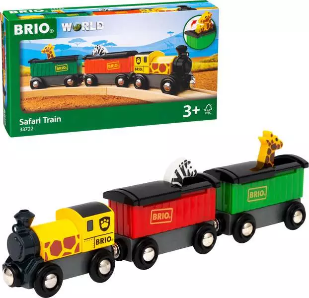 Safari Train - Toy Train Accessory, 3 Pieces