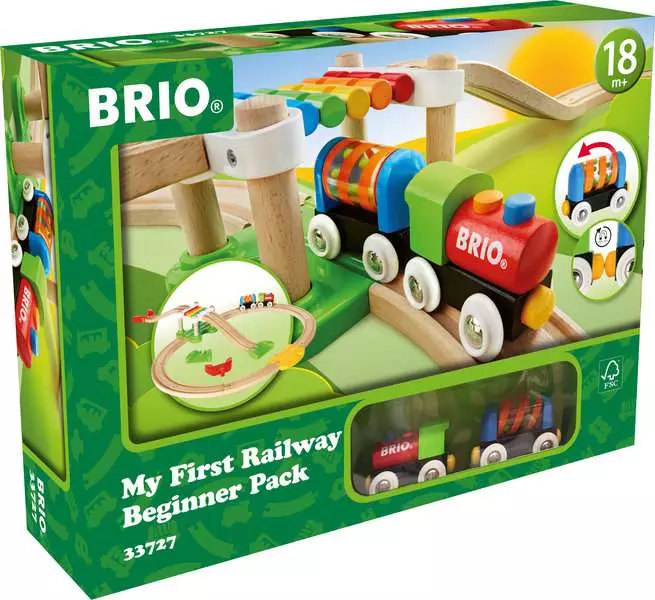 My First Railway: Beginner Pack - Wooden Toy Train Set