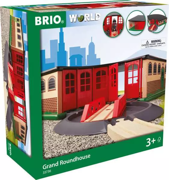 Grand Roundhouse - Toy Train Accessory, 2 Pieces