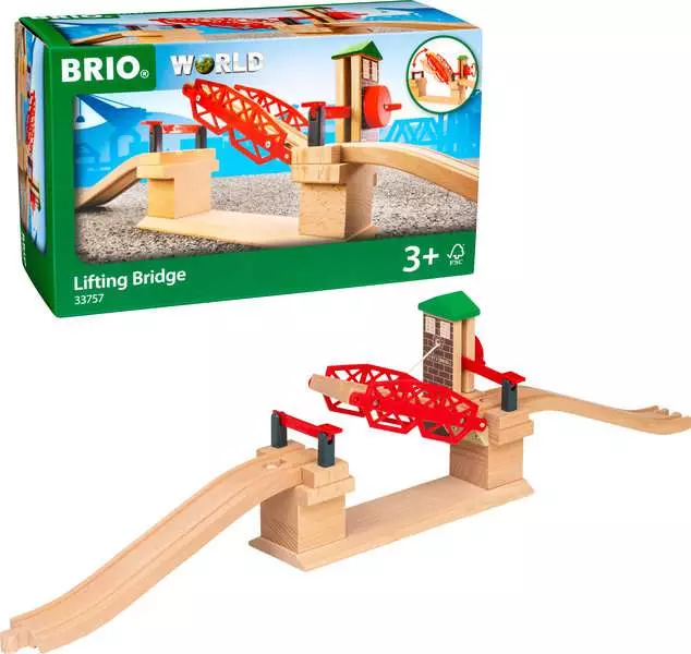 Lifting Bridge - Toy Train Accessory with Wooden Track