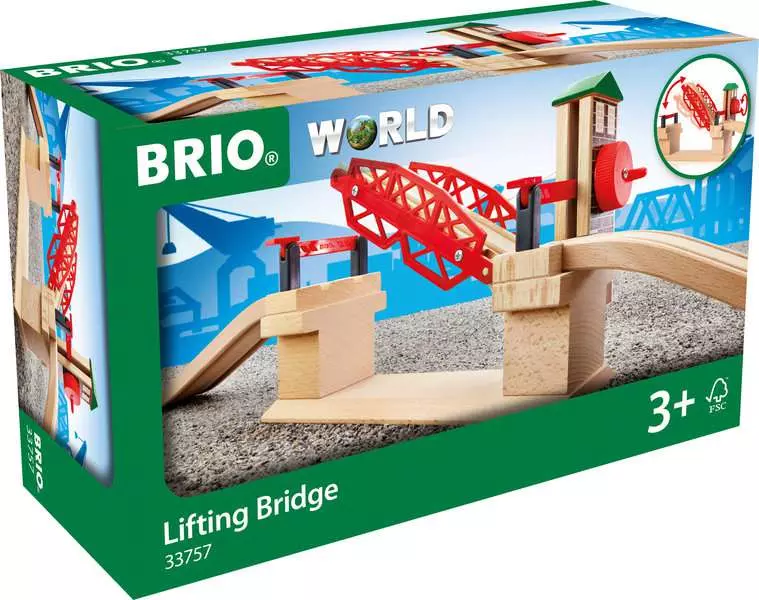 Lifting Bridge - Toy Train Accessory with Wooden Track