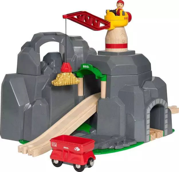 Crane & Mountain Tunnel - Train Set Accessory