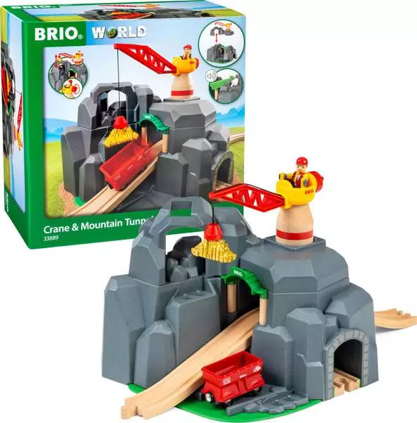 Crane & Mountain Tunnel - Train Set Accessory