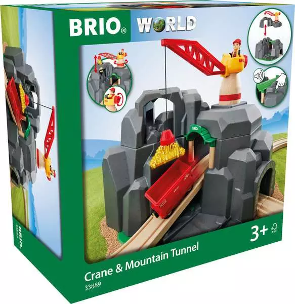 Crane & Mountain Tunnel - Train Set Accessory