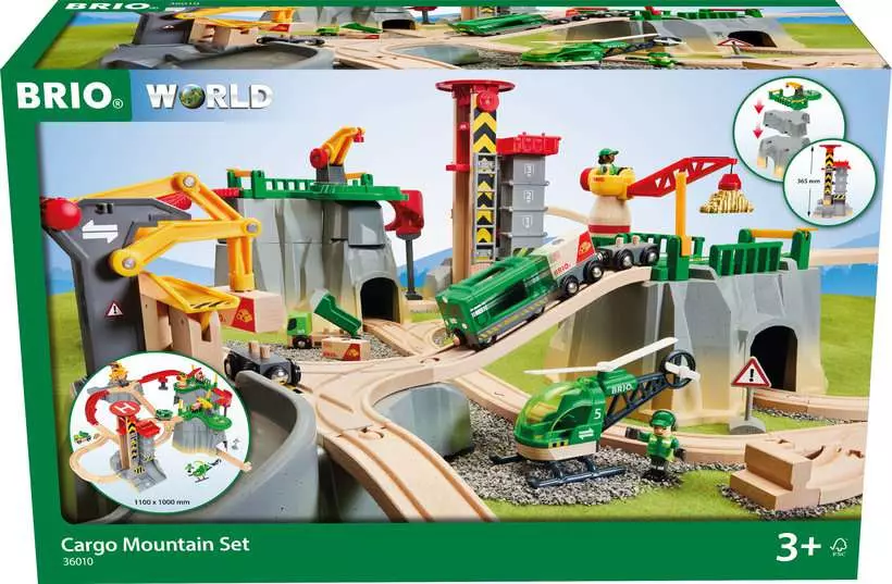 Cargo Mountain Set - Wooden Train Set, 49 Pieces
