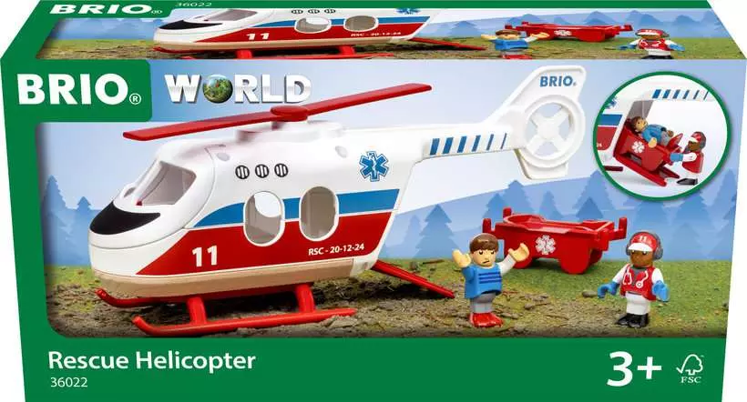 Rescue Helicopter - Train Set Accessory Toy