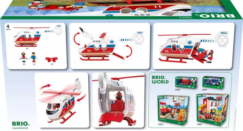 Rescue Helicopter - Train Set Accessory Toy
