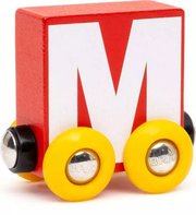 Letter Train: "M" - Wooden Train Set Accessory Toy
