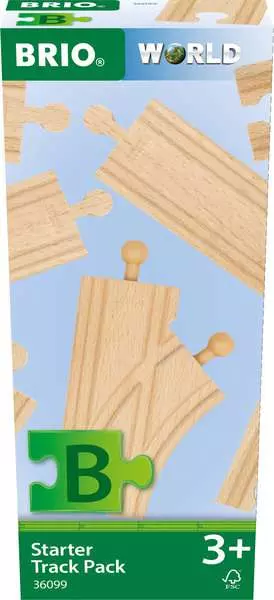 Starter Track Pack - Wooden Train Track Set, 12 Pieces