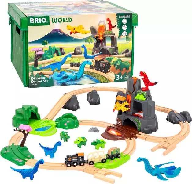 Dinosaur Deluxe Set - Toy Train Set, 45 Pieces