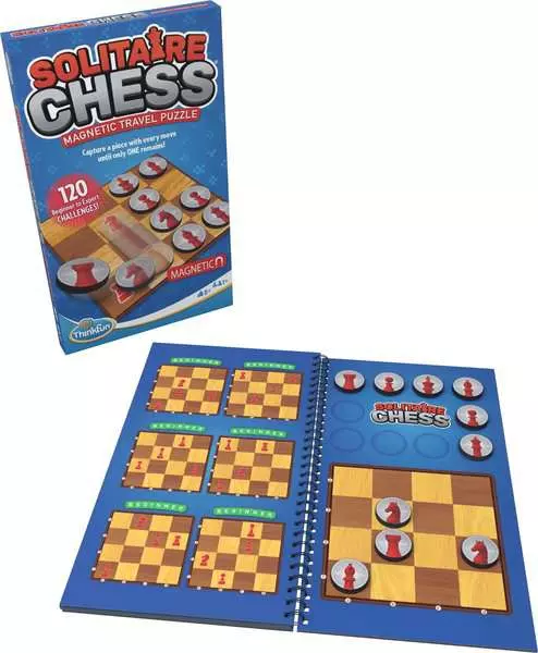 Solitaire Chess Magnetic Travel Puzzle - Logic Game