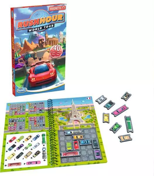 Rush Hour: World Tour Magnetic Travel Puzzle - Logic Game