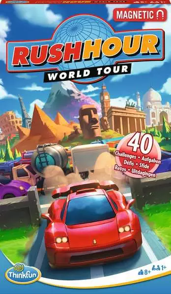 Rush Hour: World Tour Magnetic Travel Puzzle - Logic Game