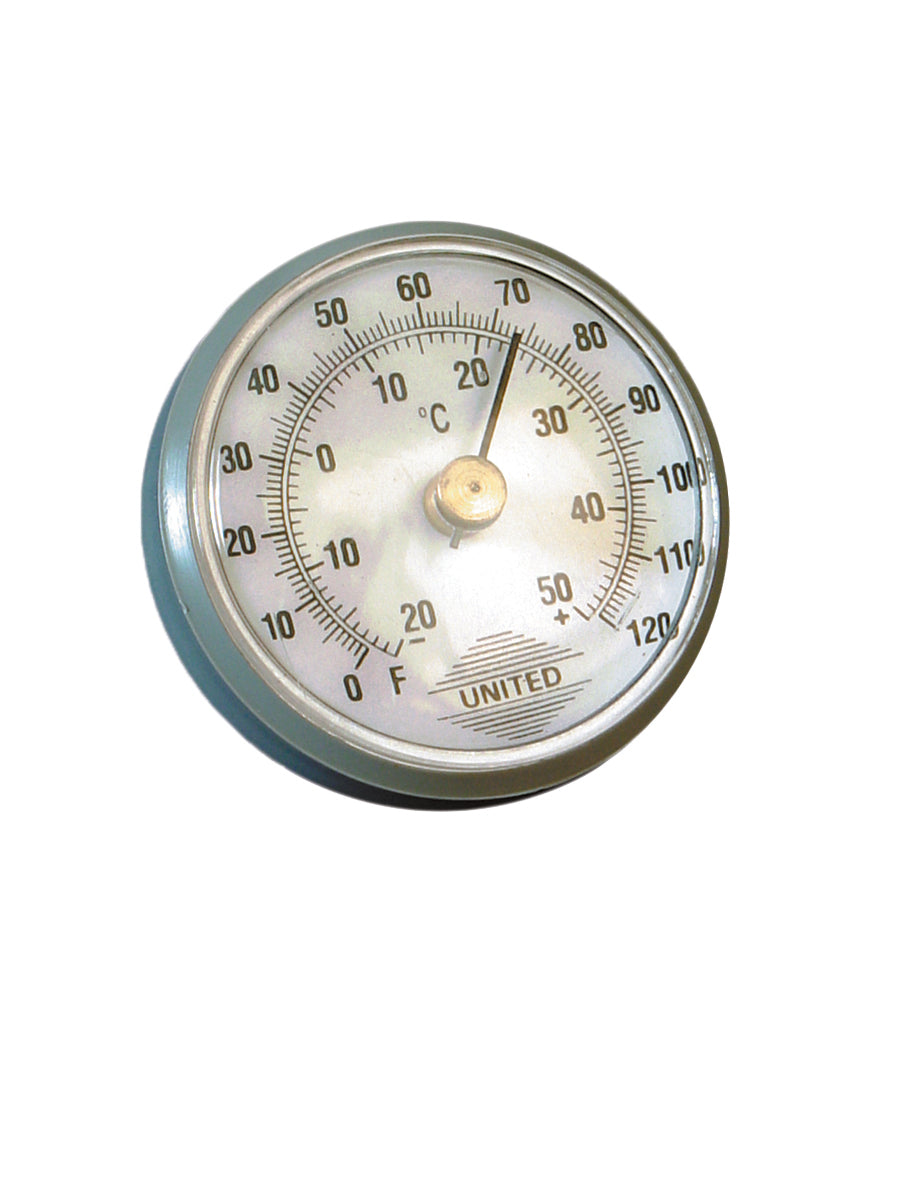 United Scientific® Dial Thermometer, -20 To 50 Degrees C, And 0 To 120 Degrees F