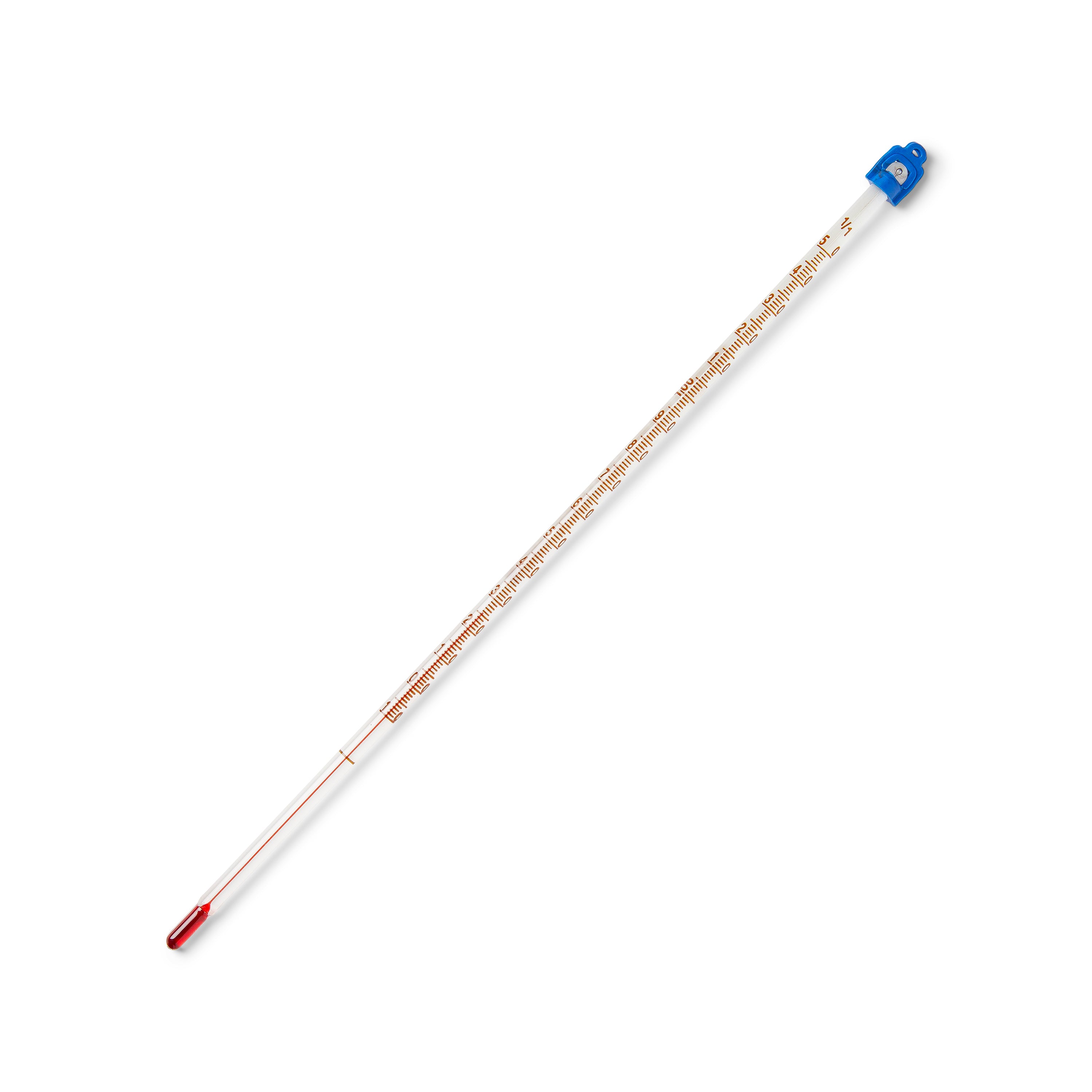 United Scientific® Thermometer, Red Liquid, 12", Partial Immersion, -10 To 150 C