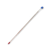 United Scientific® Thermometer, Red Liquid, 12", Partial Immersion, Dual Scale, -20 To 150 C / 0 To 300 F