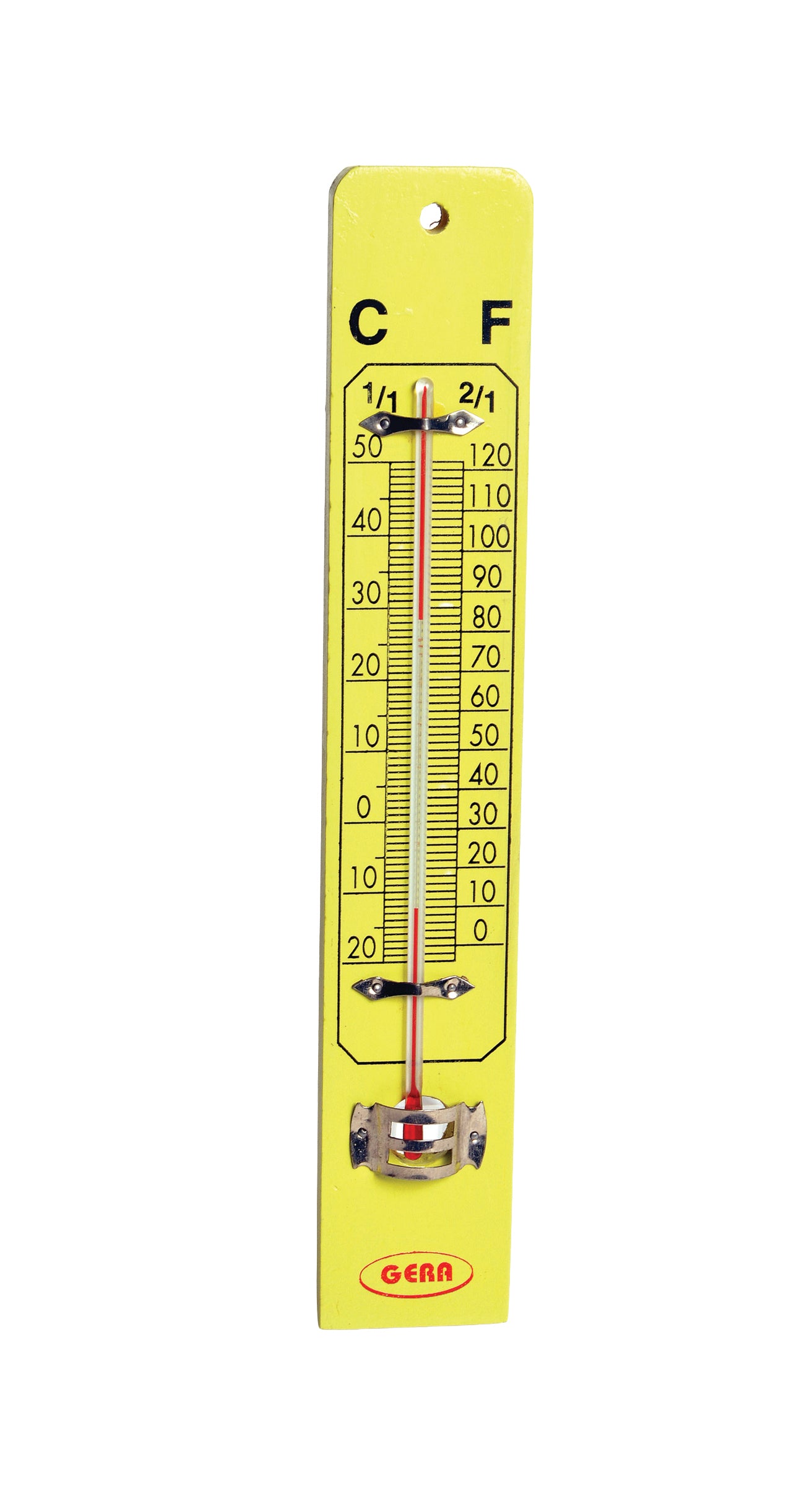 United Scientific® Wall Thermometer On Wooden Base