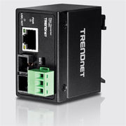 TRENDnet TI-F10SC Industrial 100Base-FX Multi-Mode SC Fiber Converter (2 Km  1.24 Mi.)