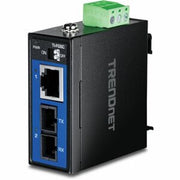 TRENDnet Hardened Industrial 1000BASE-LX Multi-Mode SC Fiber Media Converter (1km, 0.62mi.), TI-FGSC, 1 X Gigabit RJ45 Port, 1 X SC-Type Interface
