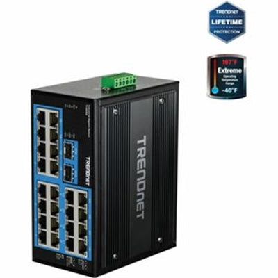 TRENDnet TI-G262, 26-Port Hardened Industrial Gigabit DIN-Rail Switch