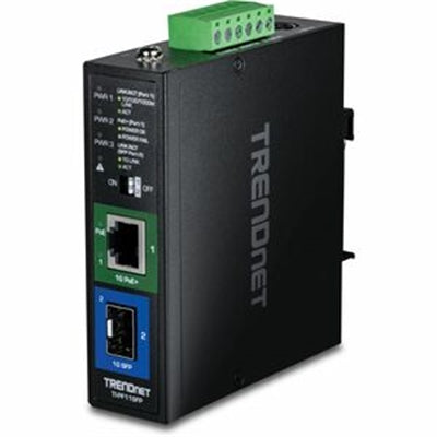 TRENDnet TI-PF11SFP Industrial SFP to Gigabit PoE+ Media Converter