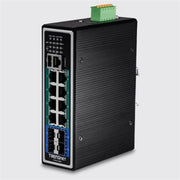 TRENDnet TI-PG1284i  12-Port Industrial Gigabit L2 Managed PoE+ DIN-Rail Network Switch